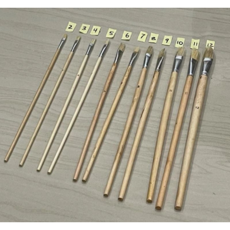 

harga 12pcs kuas lukis gambar foto no.2 kuas cat seni painting brush