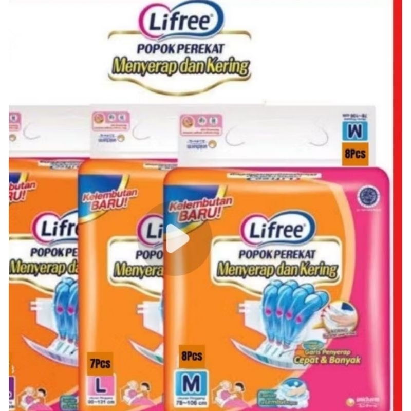 Popok Dewasa // Pampers Lansia // Popok Lansia // lifree perekat popok dewasa