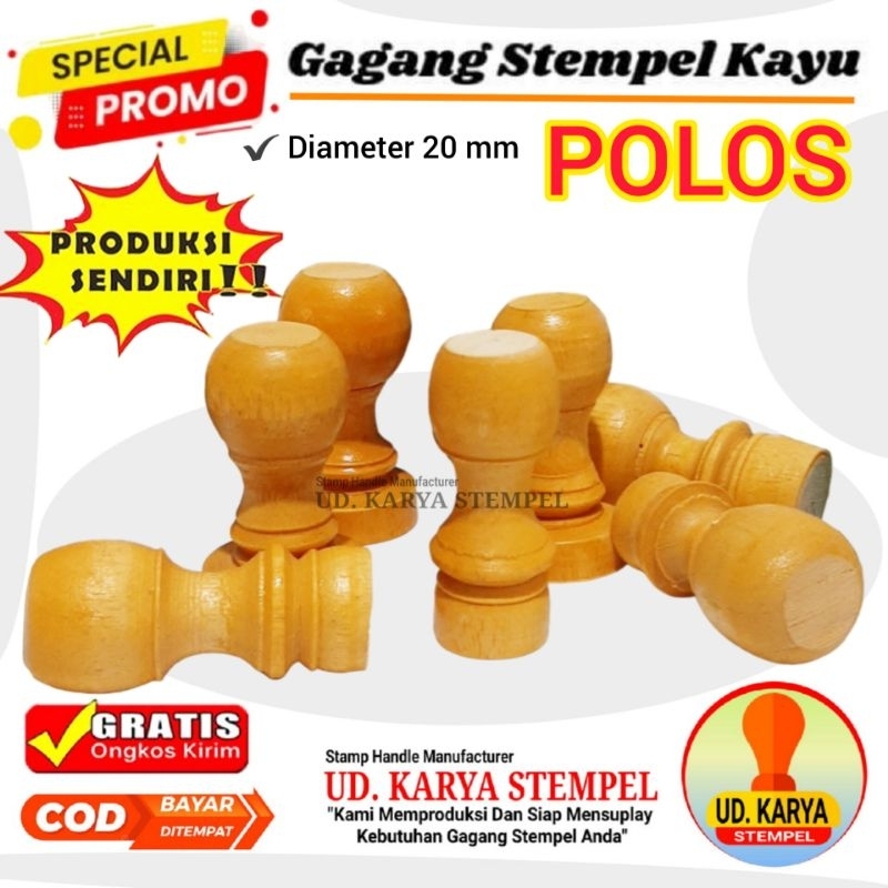 

gagang kayu stempel polos