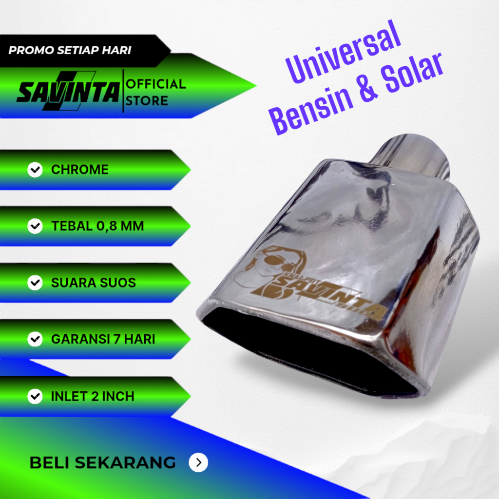Savinta Knalpot Suos Mobil Bensin Solar Prisma Segi6 Knalpot Sos L300 Pick Up Carry Grandmax Apv