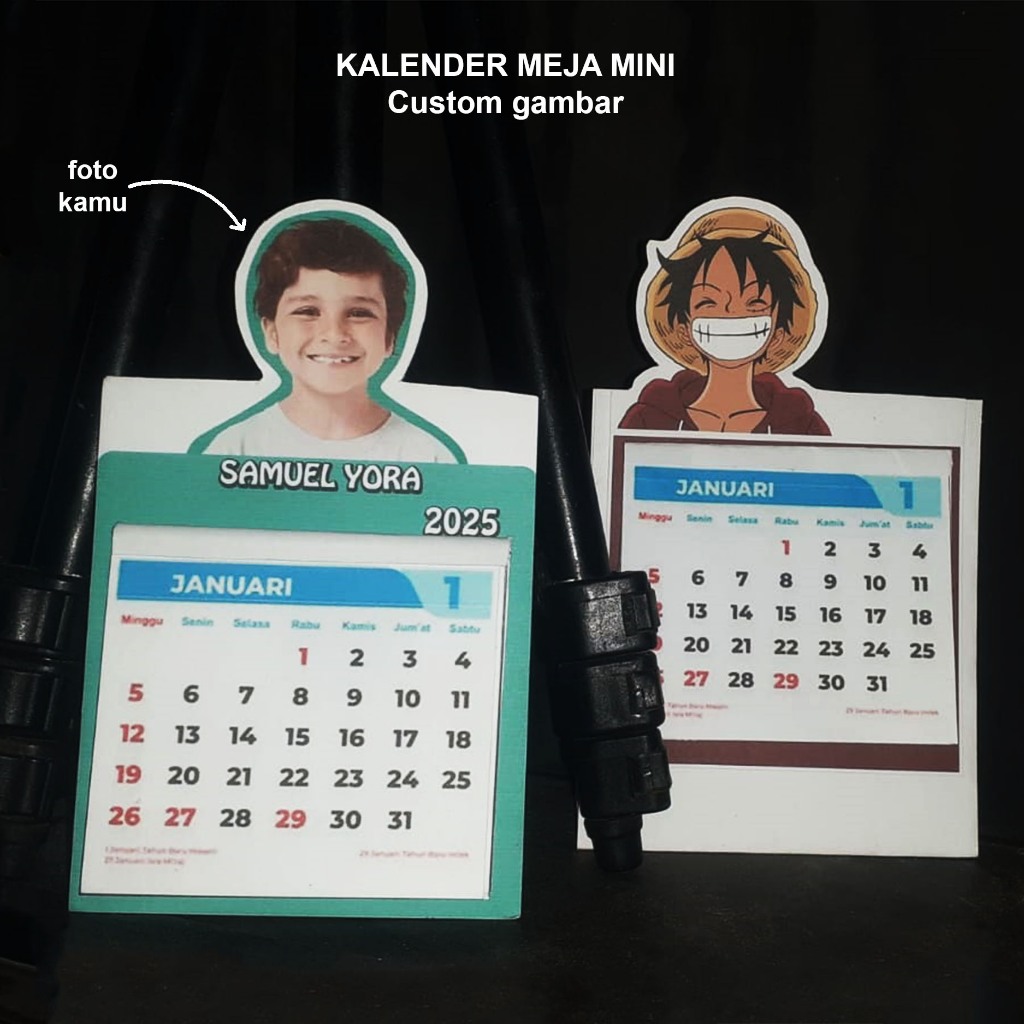 

kalender meja mini 2025 custom gambar/foto