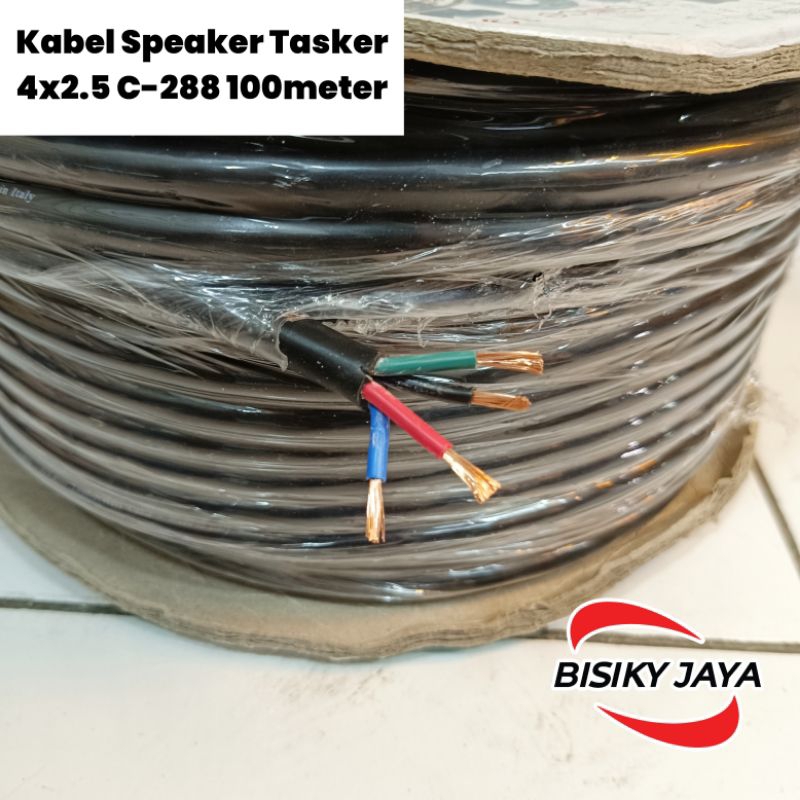 Kabel Speaker 4x2.5 Tasker C-288 panjang 100 meter Original Tasker