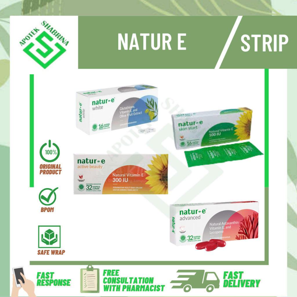 NATURE E STRIP WHITE / NATUR E 100 IU / NATUR E ADVANCED / NATUR E 300 IU