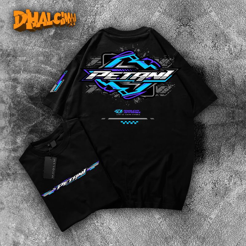 KAOS DISTRO PETANI FUL COTTON 24S TEBAL, KAOS DISTRO PETANI RACING, KAOS PETANI, T-SHIRT PETANI, KAO