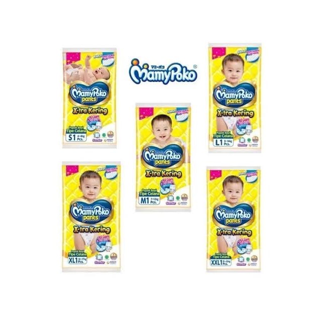 Mamypoko Pampers Bayi Renteng Uk S-XXL