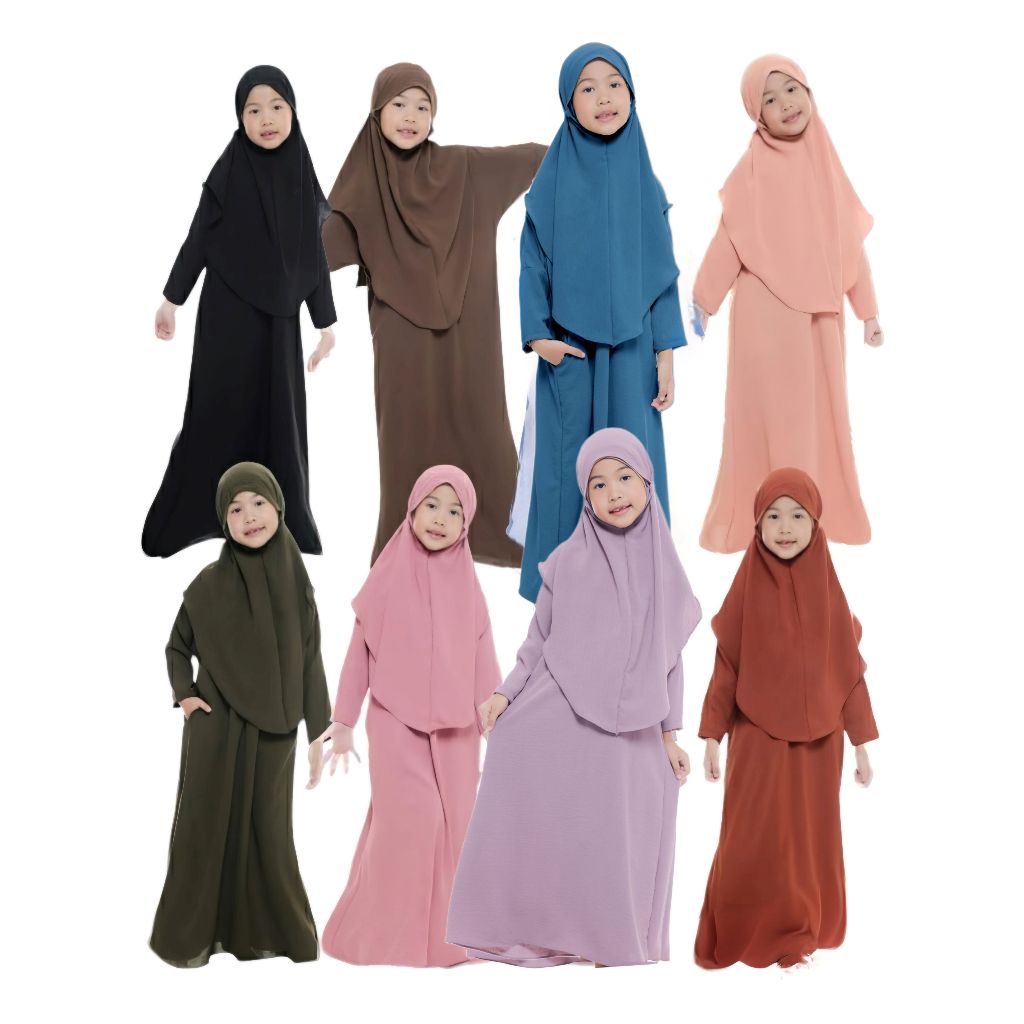 Amara Moeslem - Amara Abaya Kids Gamis Anak Perempuan Set Kerudung