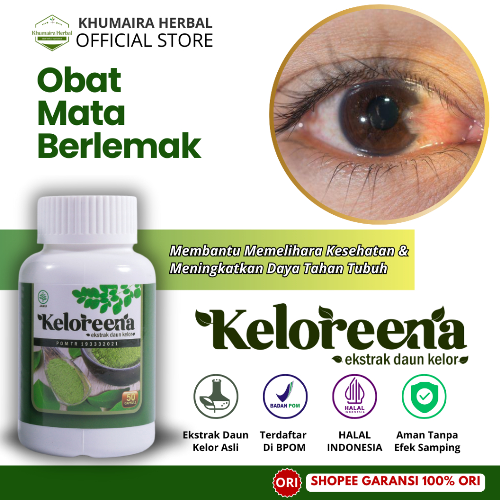 Keloreena - Obat Mata Berlemak Pterigium, Obat Lemak Di Mata, Pembersih Pterigium, Penghilang Lemak 
