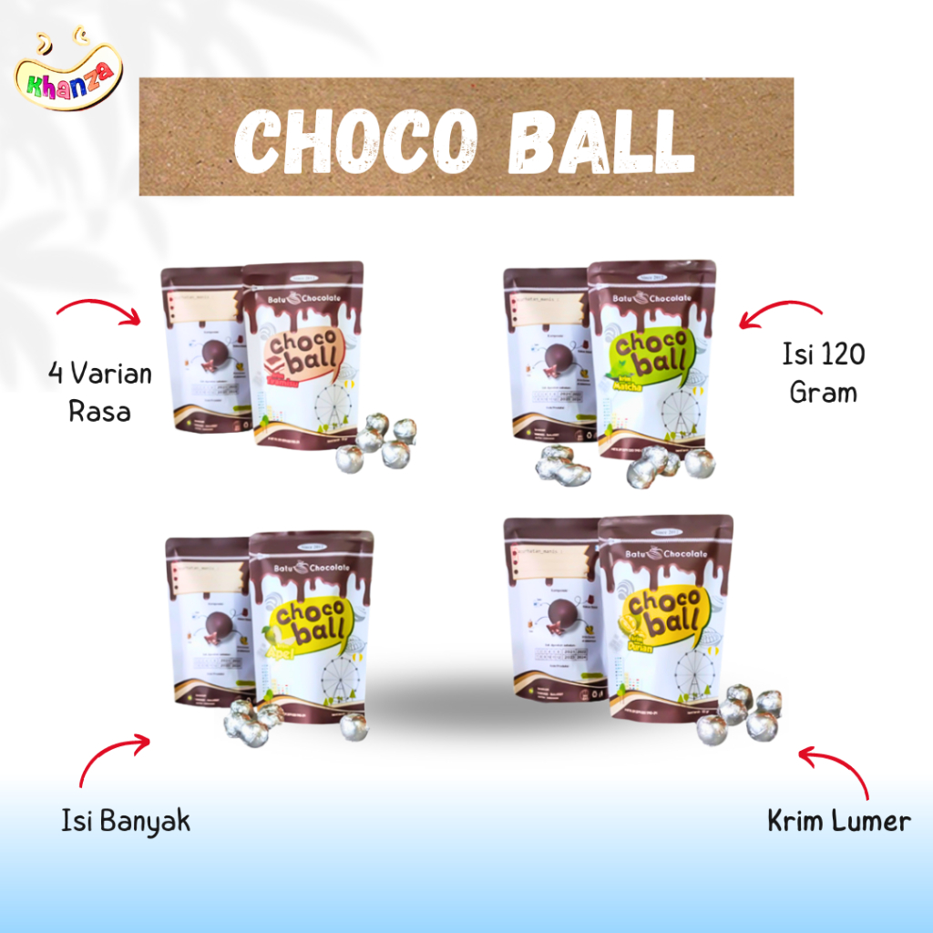 

Chocoball Tiramisu Durian Matcha Apel - Oleh" Khas Malang Batu