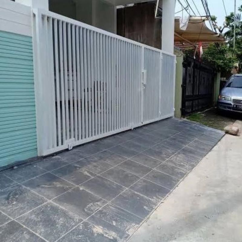 pagar dorong minimalis.besi holow galvanis