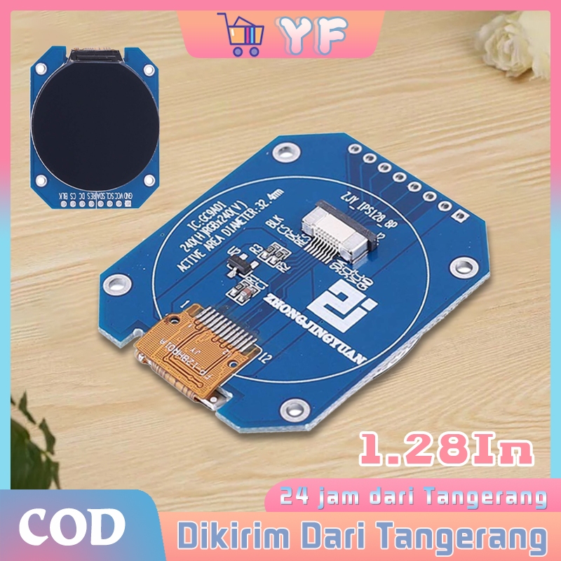 Lcd Tft Display 1.28 Inch Layar Tft Bulat Lcd Display Module Gc9a01 240x240