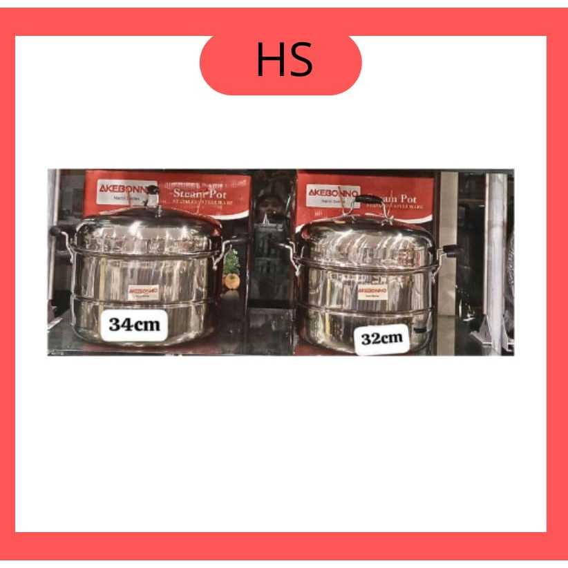 Akebonno Steamer pot cooker size 32cm dan 34 cm