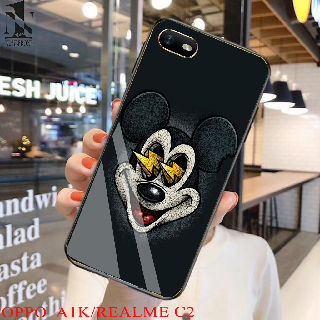Case Oppo A1k/realme c2  [BLACK] Aneka casing, case, kondom hp, custom case, case aesthetic case mur