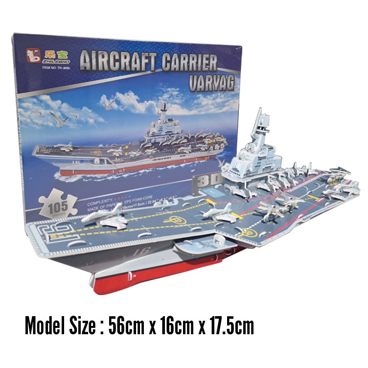 Puzzle 3d BIG SIZE | AIRCRAFT CARRIER VARYAG | Mainan Model Kapal