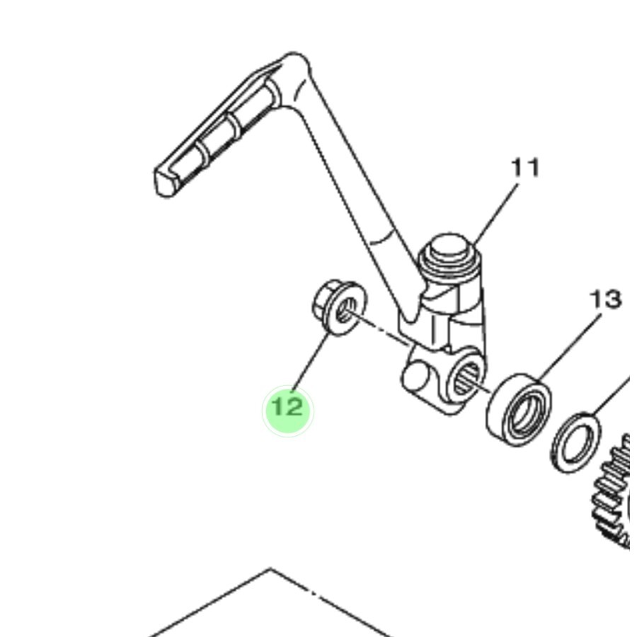 NO 12 MUR ENGKOL SELAHAN KICK STARTER JUPITER MX 135 OLD LAMA ORIGINAL YAMAHA