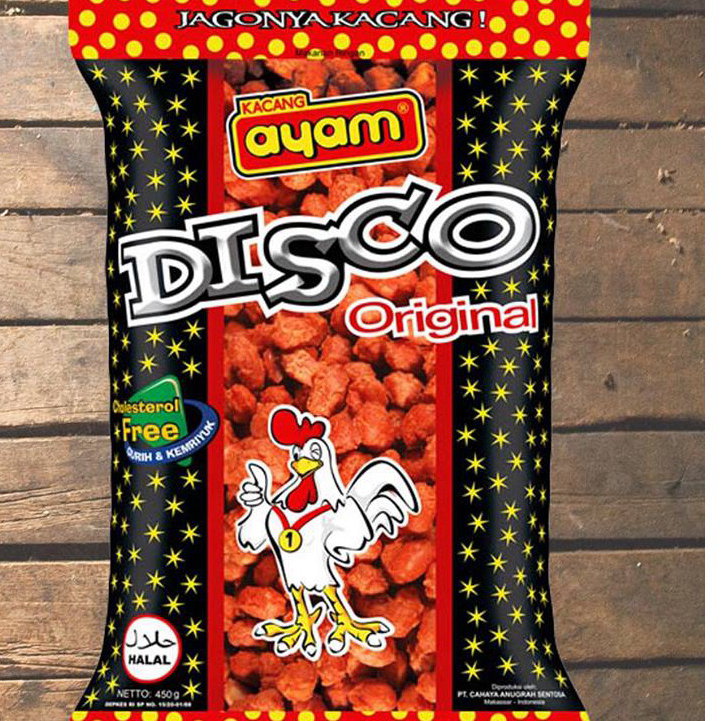 

ORIGINAL TERBAIK CEMILAN KACANG DISCO AYAM 225 GRAM