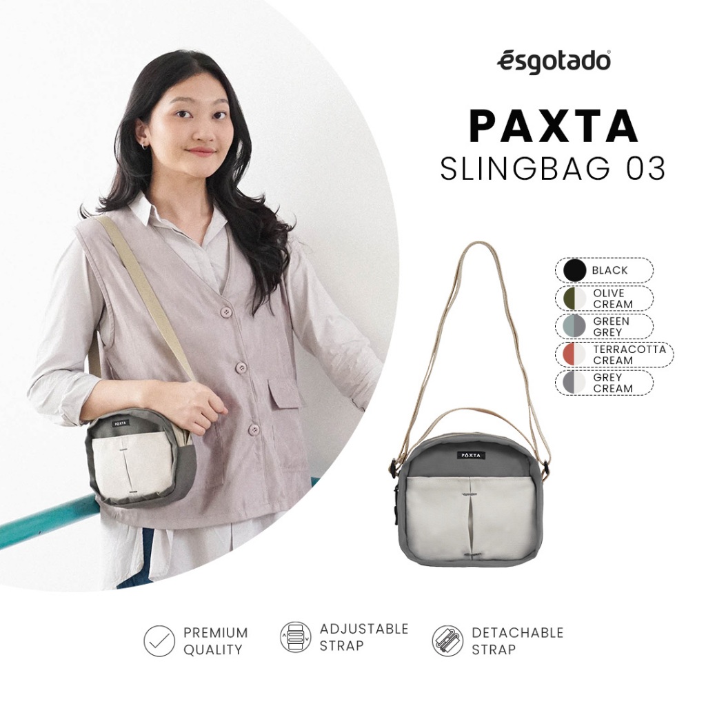 Esgotado Tas Selempang Sling Bag Kanvas Pria Wanita - Paxta Sling Bag 03