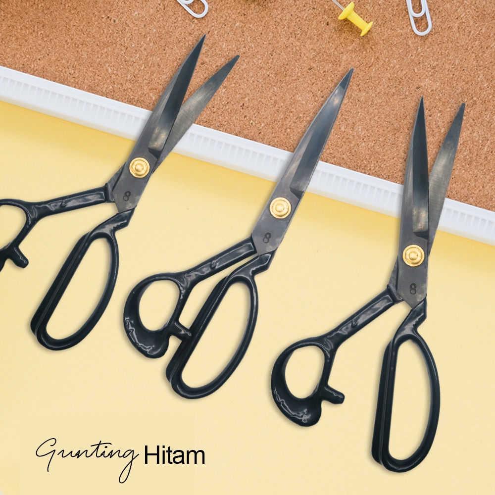 

Gunting Potong Bahan Kain Shuai Pu Original / Alat Gunting Kain Pegangan Lapisan Karet Hitam / Alat Gunting Shuai Pu