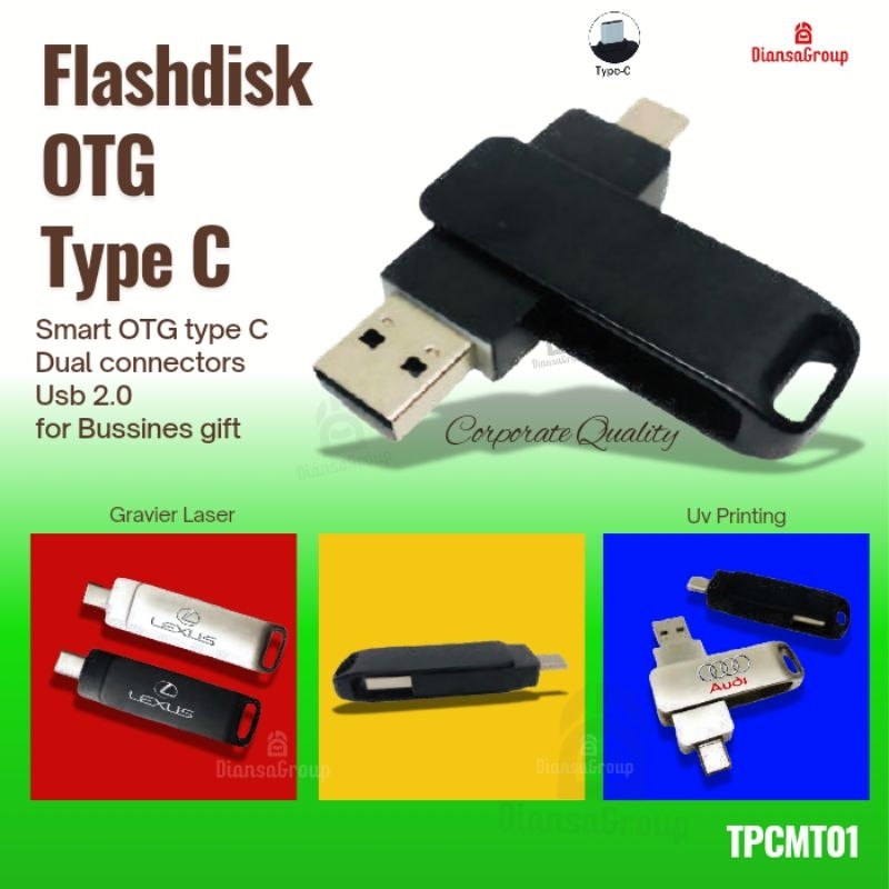 Flashdisk OTG Usb Type C - Custom logo Real capacity