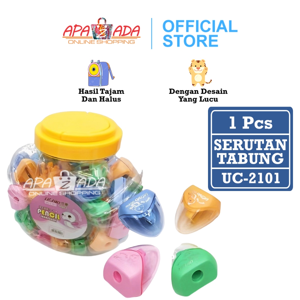 

Apazada - Serutan Pensil Tabung [1 Pcs] / Rautan Pengserut Tabung / Rawutan Serut UC-2101