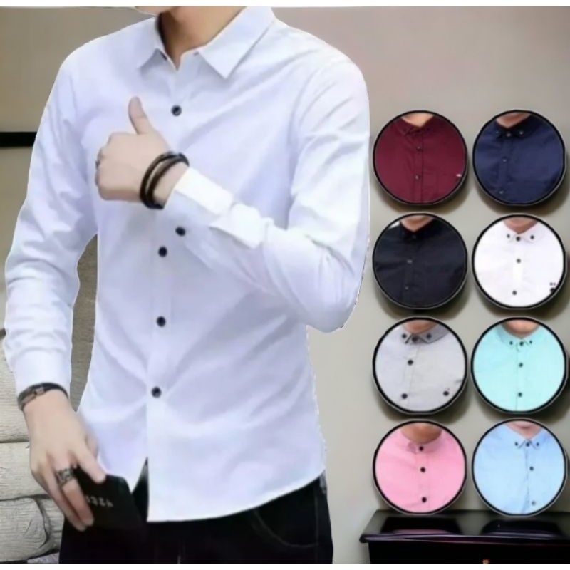 PROMO KEMEJA POLOS LENGAN PANJANG PRIA | KEMEJA POLOS | KEMEJA POLOS LENGAN PANJANG