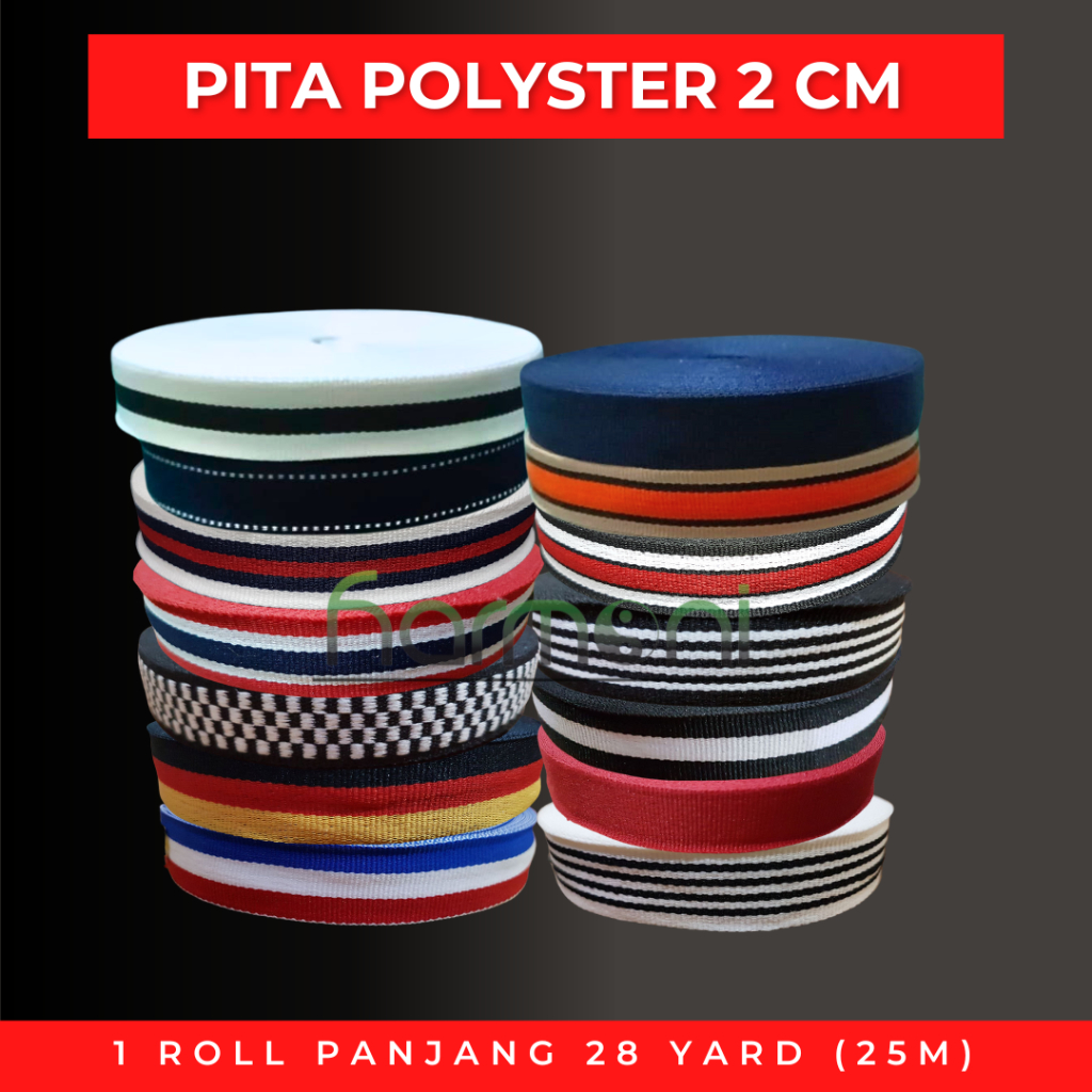 

Pita Polyester Tape 2 cm 28 yard
