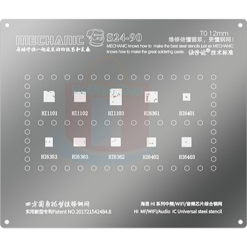 CETAKAN IC MECHANIC S24-90 0.12MM HI/WIFI/:HI1101/HI1102/HI1103/HI6361/HI6401/HI6353/HI6363/HI6362/H