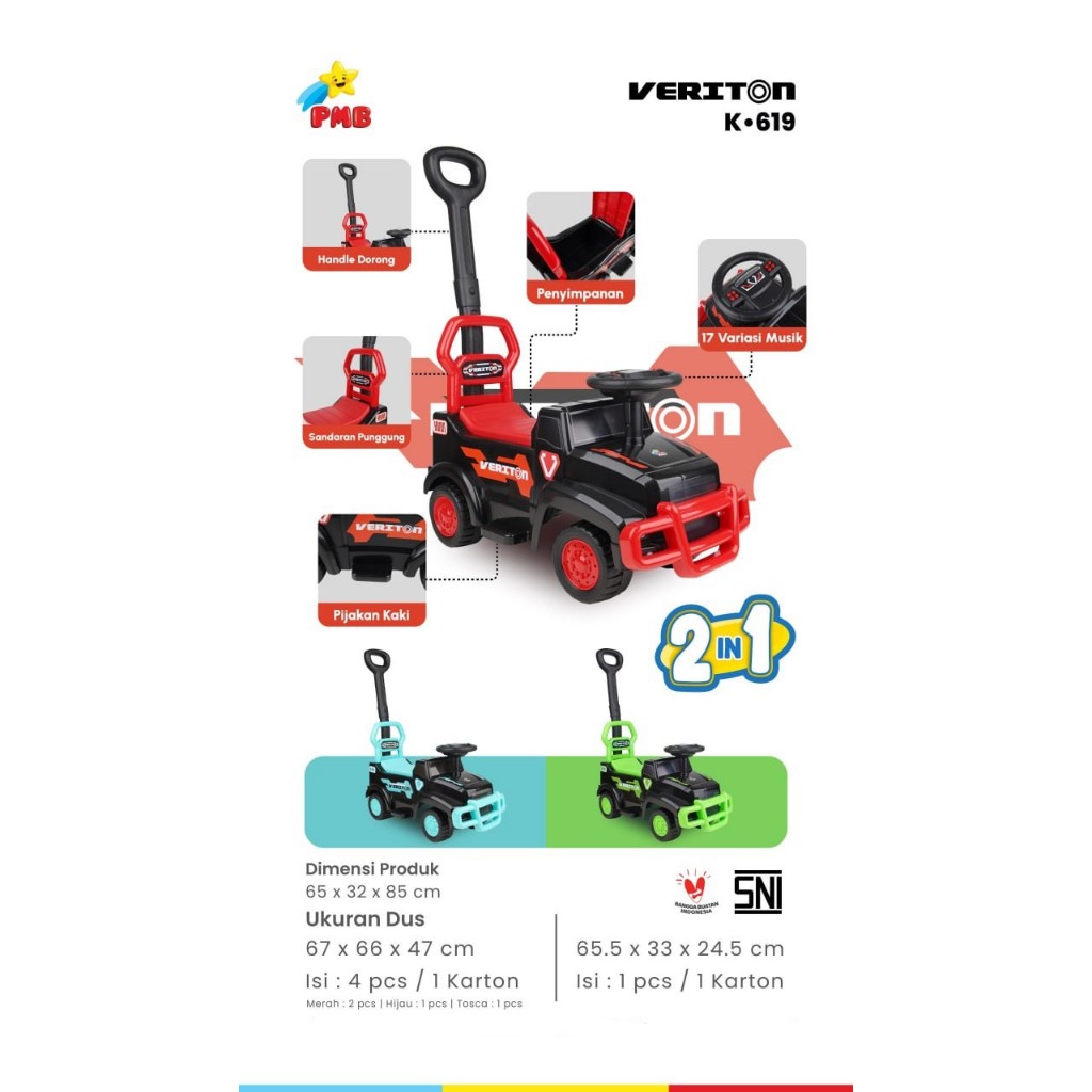 PMB Mainan Anak Tolocar K619 Veriton PMB Toys