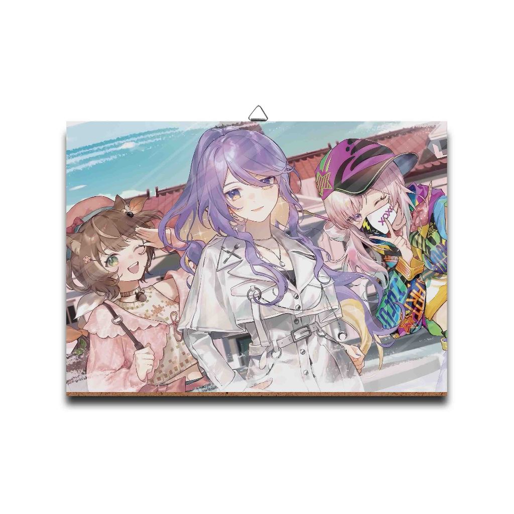 Poster dinding kayu anime vtuberHI STREET TIME AREA15 MEMBER ALT-HOLOLIVE IDmaterial MDF