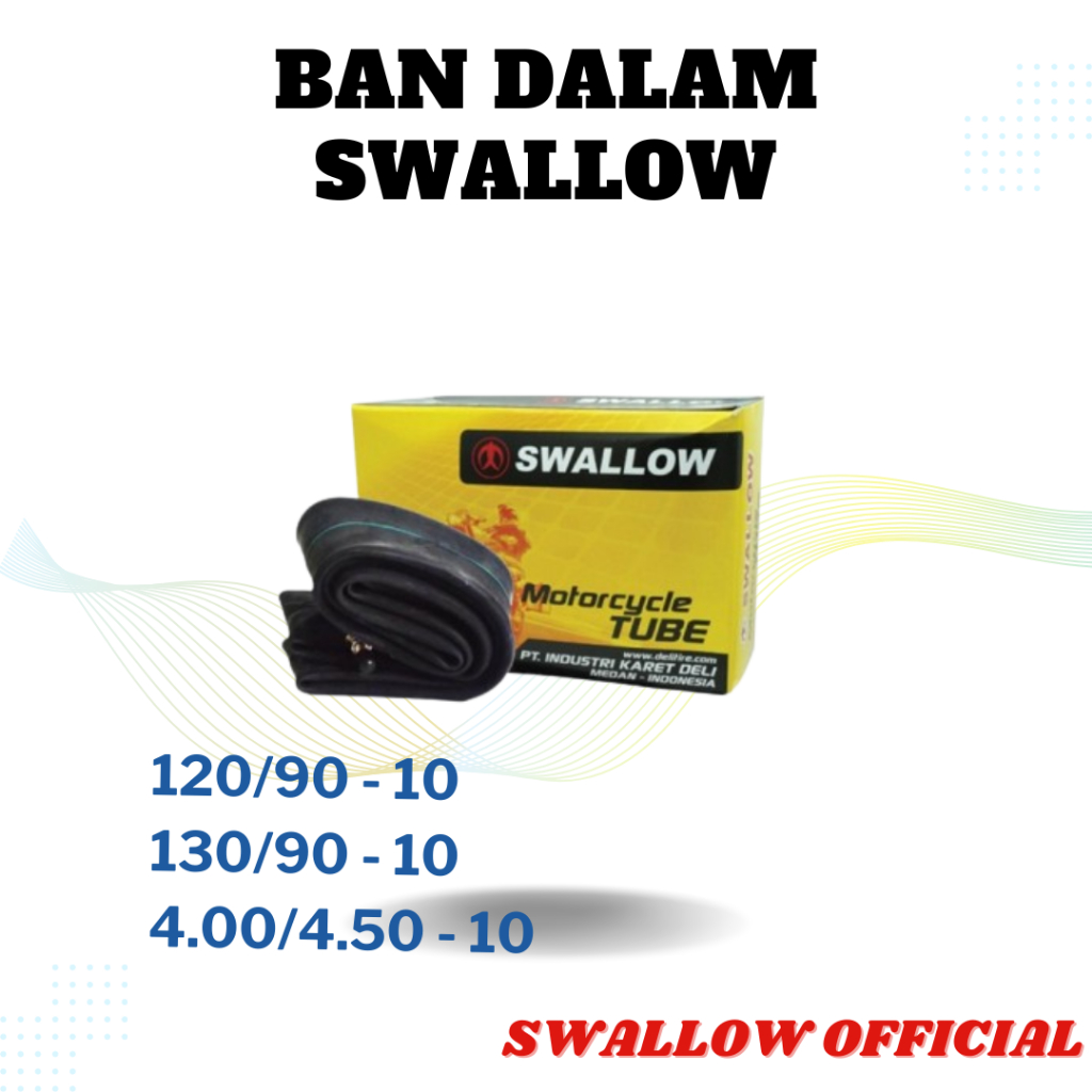 Ban Dalam Sepeda Motor Swallow 400/450-10 (120/90-10, 130/90-10) Ring 10