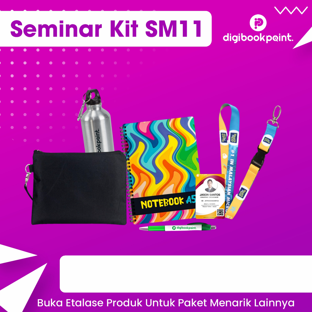 

Souvenir Pelatihan - Isi Notebook A5, pouch Cordura, Paket Lanyard, Pulpen Sablon