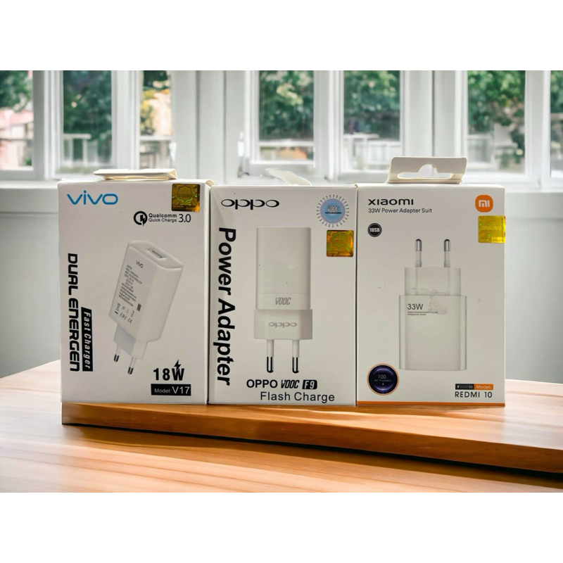ADAPTOR XIAOMI 33W Turbo Charge / FAST CHARGING 33 watt / ADAPTOR VOOC OPPO 20W / VIVO 18W / KEPALA 
