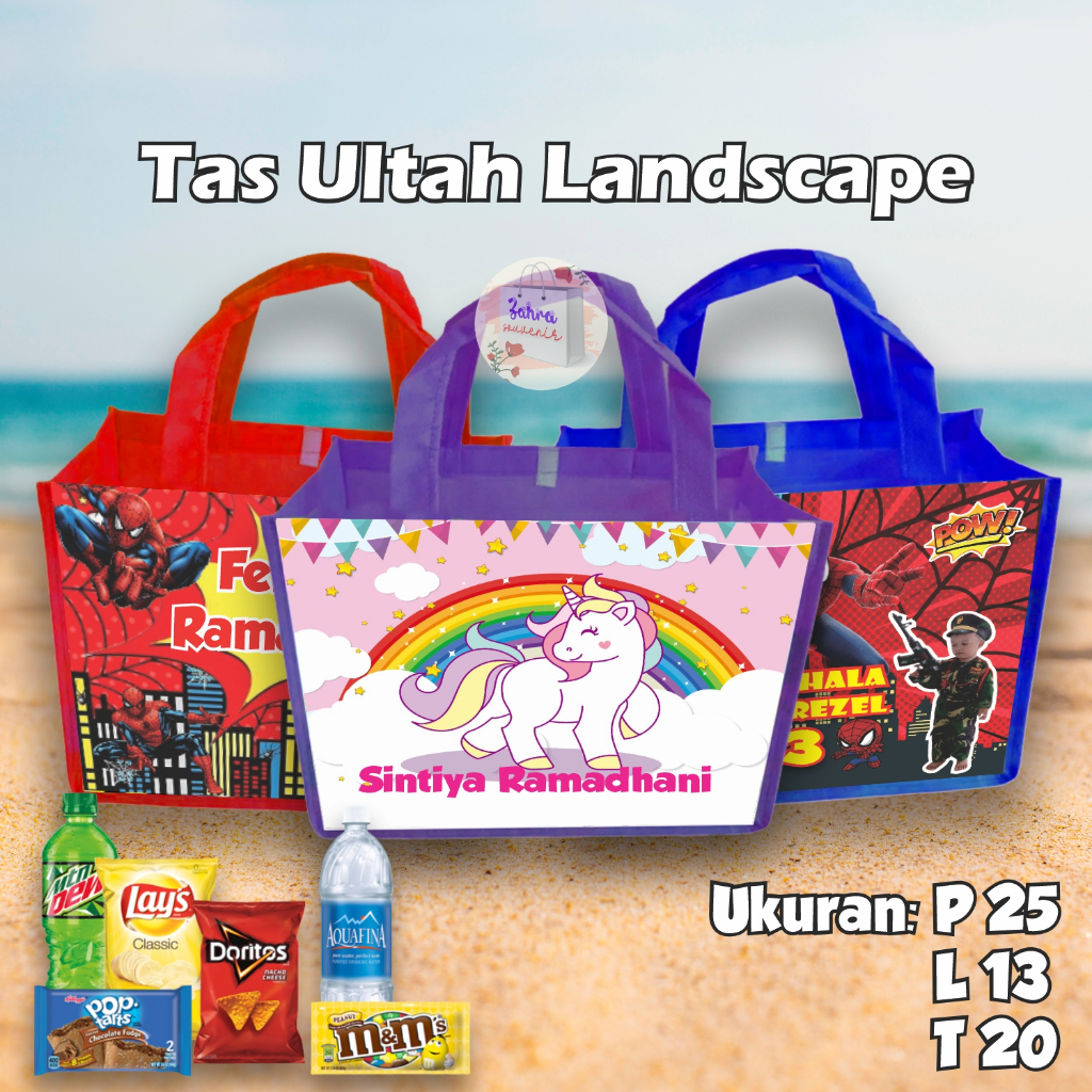 

Tas Ultah Landscape P:25 x L:13 x T:20/Tas Ultas /Tas ultah Custom/Tas Ultah Murah/Goodie Bag Custom