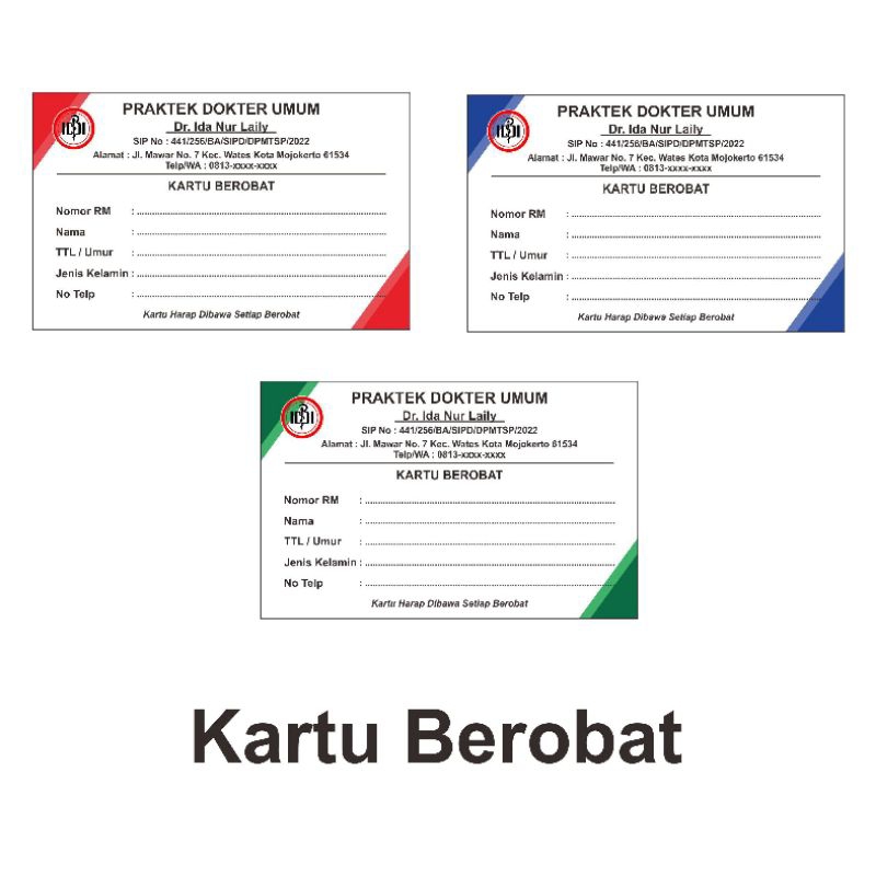 

Kartu Berobat (30 Lembar)