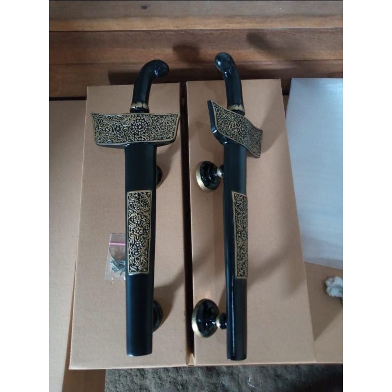 COD handle gagang pintu motif keris ukir antik panjang 40cm