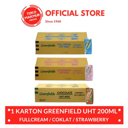 

1 KARTON SUSU UHT GREENFIELD 200 ML ISI 32 PCS