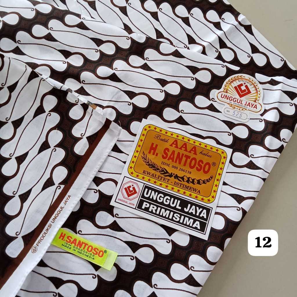 Jarik Batik Putih Panjang H Santoso Unggul Jaya Primisima