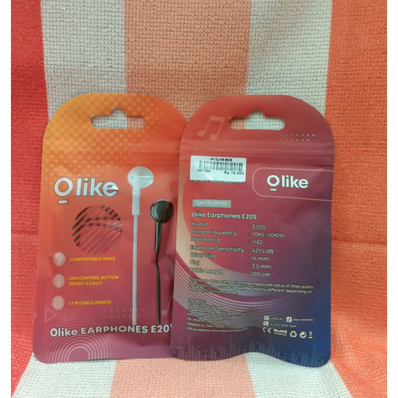 HF OLIKE E20s / Headset kabel O like eE20s / Headsfree  O like eE20s