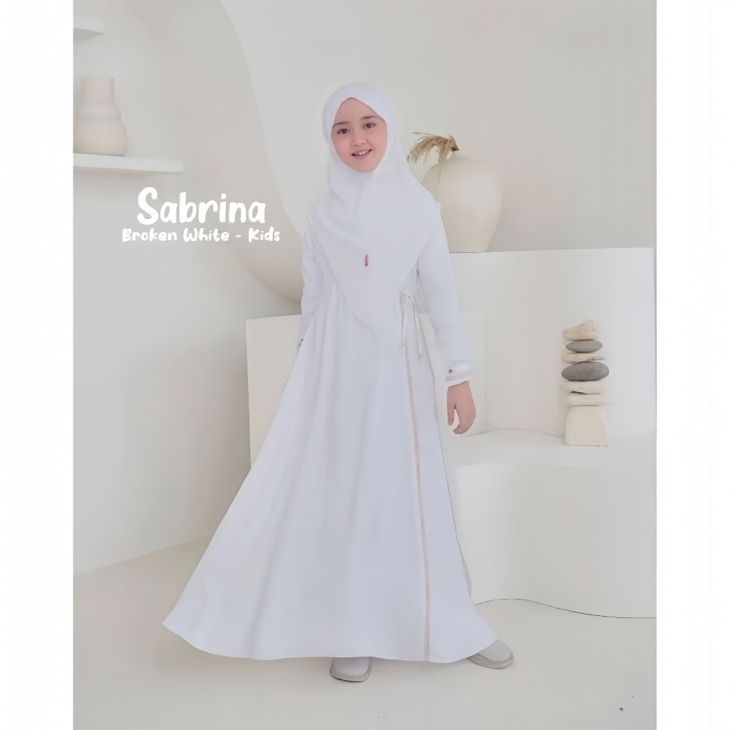 original sabrina kids syari set khimar gamis anak perempuan terlaris gamis polos anak terbaru