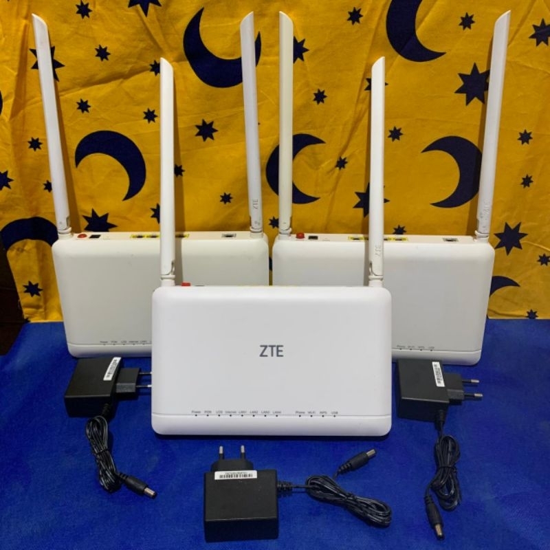 ZTE F670L ZXHN GPON ONT (Port ijo )Wifi  Dual-Band Router & Adaptor