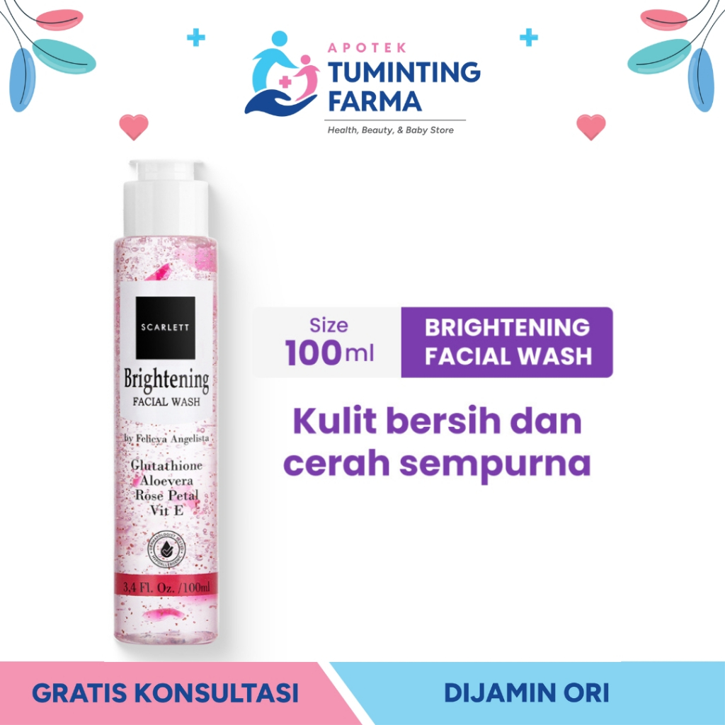 Scarlett Whitening BRIGHTENING Facial Wash 100ml - MANADO