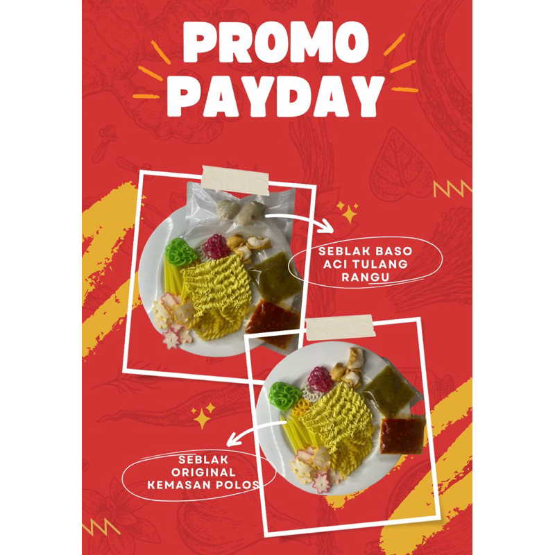 

[Promo Payday] Seblak Original Kemasan Polos + Seblak Baso Aci Tulang Rangu Kemasan Polos