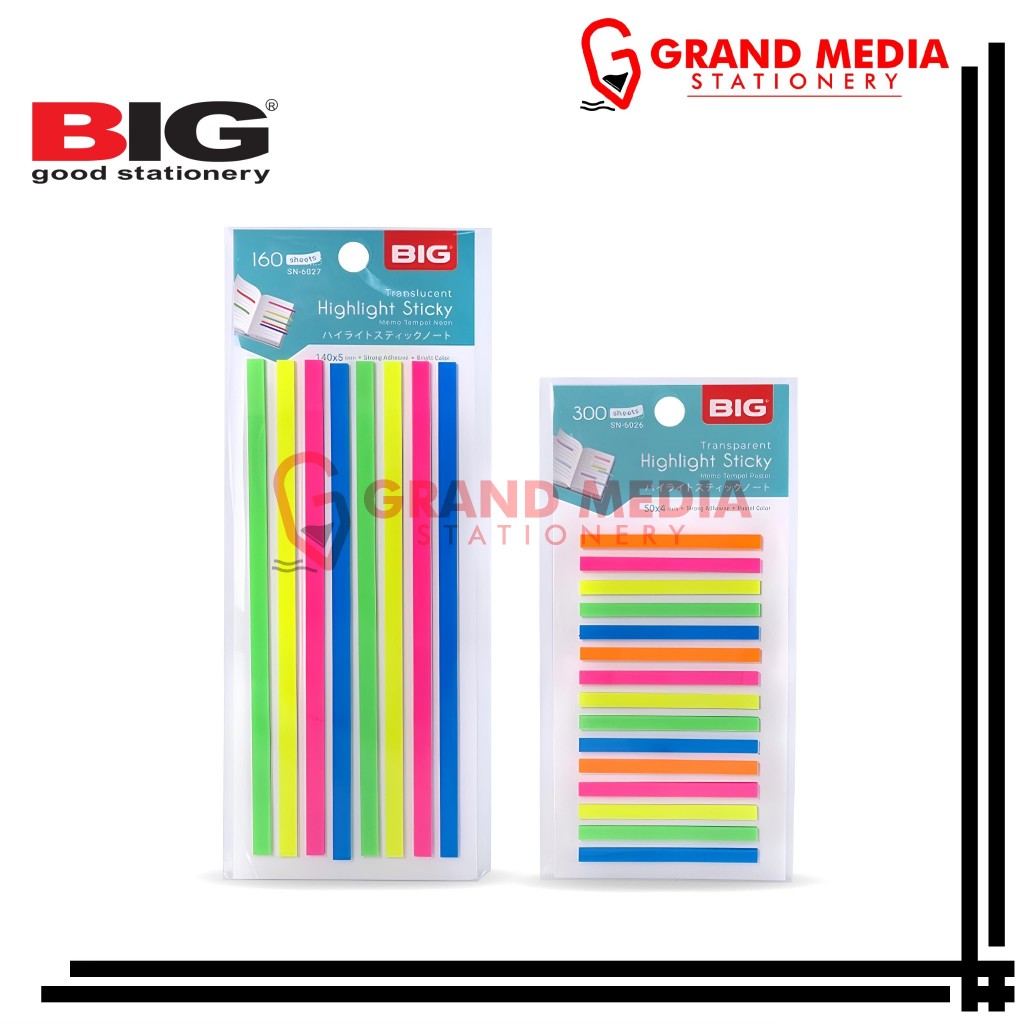 

[GRAND MEDIA] PENANDA / PEMBATAS / STICKY NOTE INDEX LIDI BIG NEON