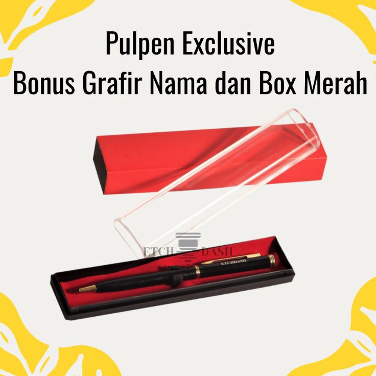 

TERLARIZZZ Pulpen Exclusive Free Grafir NamaLogo Box Pulpen Promosi