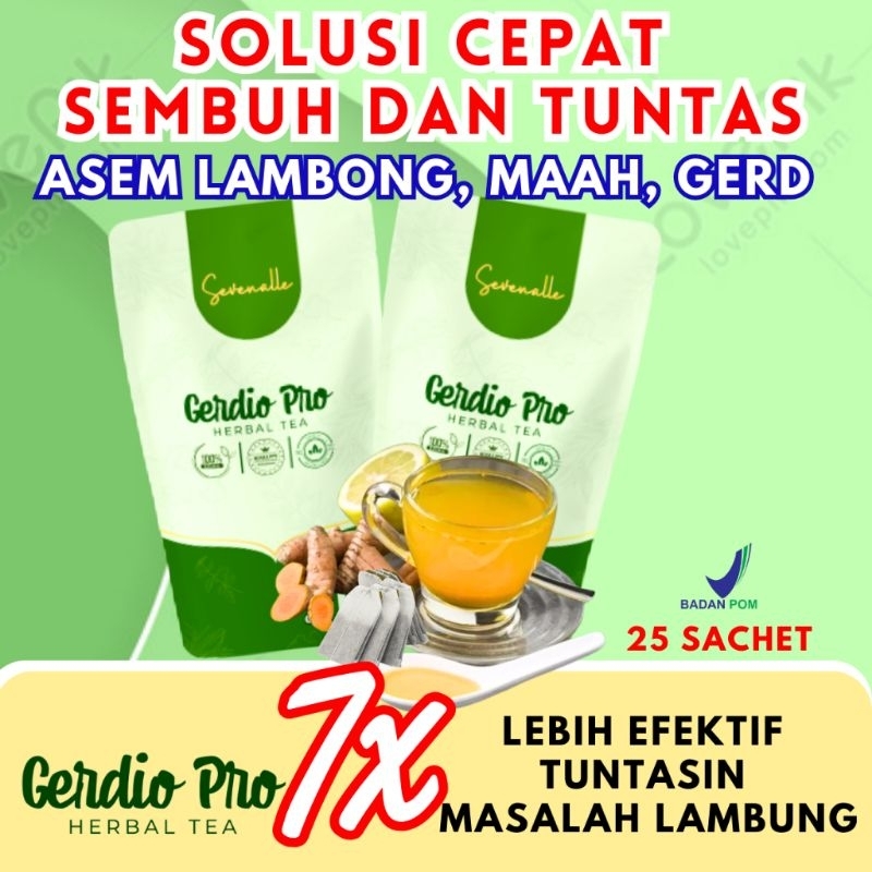 

Teh Gerdio Pro Teh Herbal Atasi Masalah Lambung Gerd BPOM