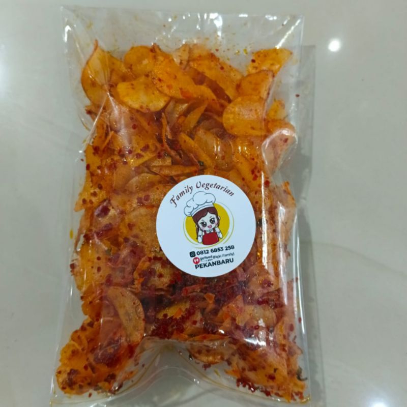 

Kerupuk Ubi Pedas Asin vegan vegetarian home made jamin enak