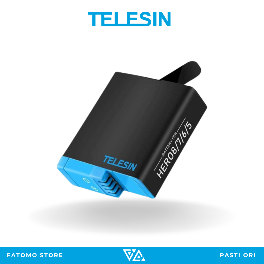 [ORI] TELESIN Baterai GoPro Hero 8 7 6 5 1220mAh - GP-BTR-502 dJL1