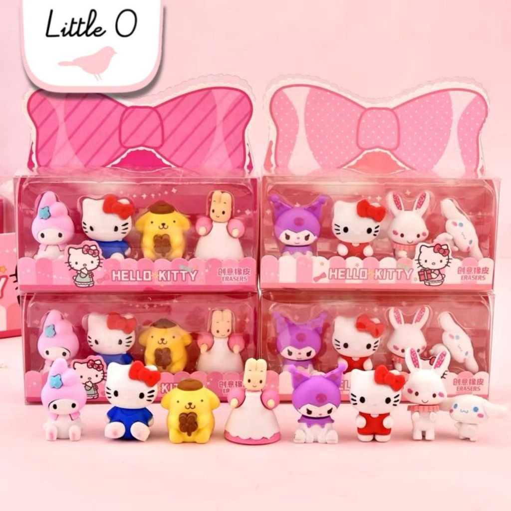 

Potongan Harga 3 Penghapus Sanrio Family Box Special Edition 3D 1Box Isi 4 Karakter