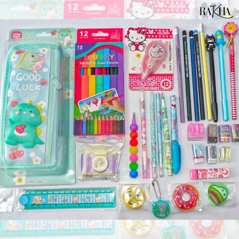 

Rakhaandco-set alat tulis/stationery/perlengkapan sekolah