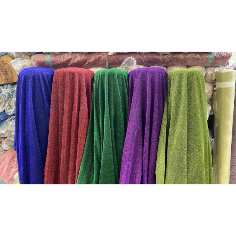 Kain Jersey Benang Glitter / Kain Trikot Metalik Glitter | Kain Antik