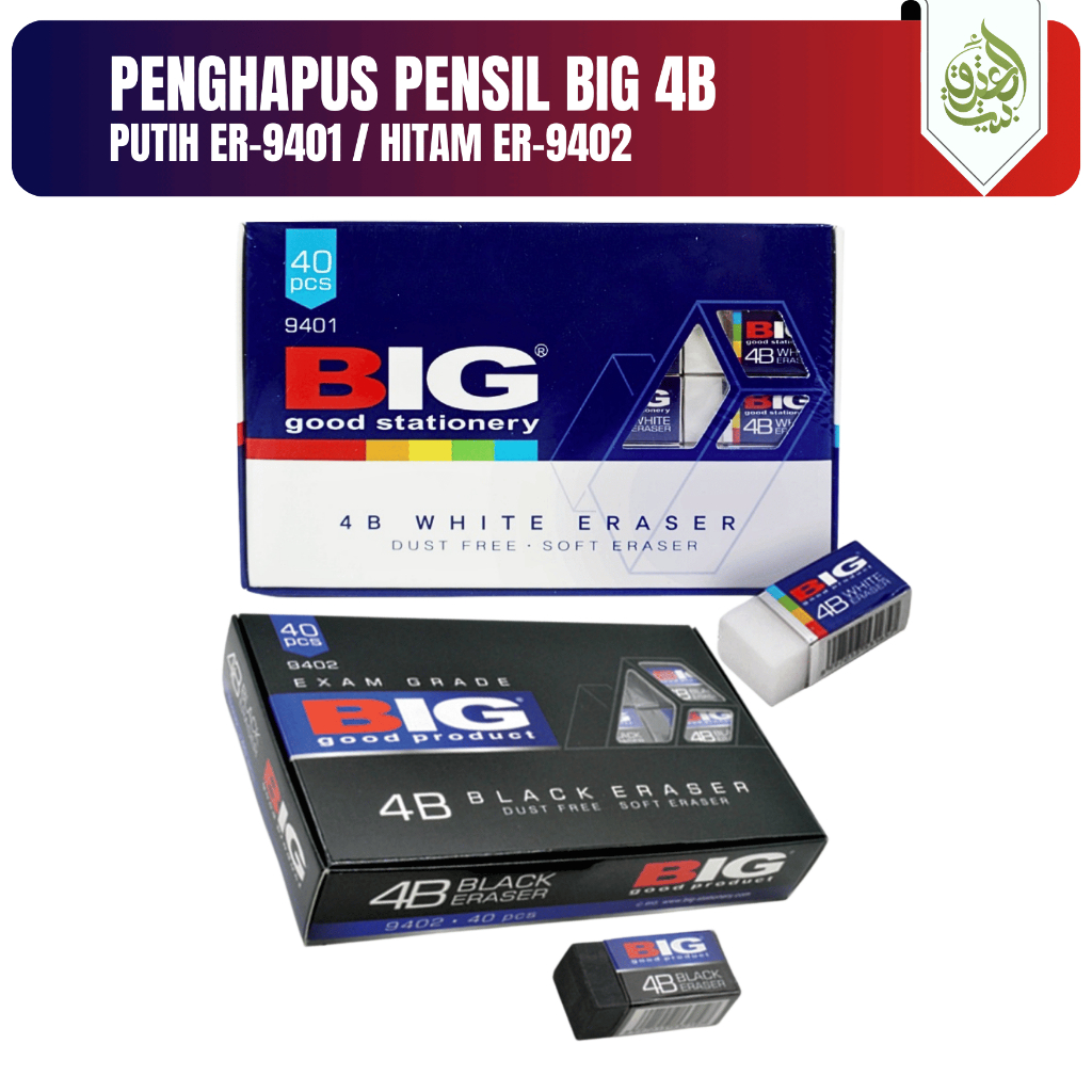 

Penghapus Pensil Hitam-Putih | Eraser Dust Free BIG ER-9401 - ER-9402 [PCS]